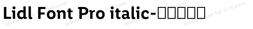Lidl Font Pro italic字体转换